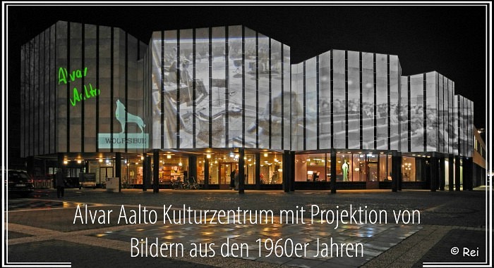 Alvar Aalto Kulturhaus 2012 mit 60er Jahre Bildern
